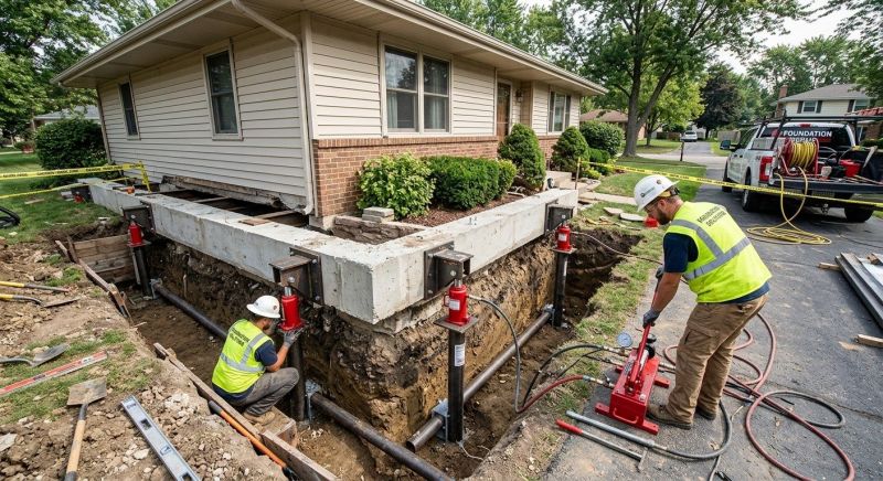 Foundation Jacking in Peachtree City, GA