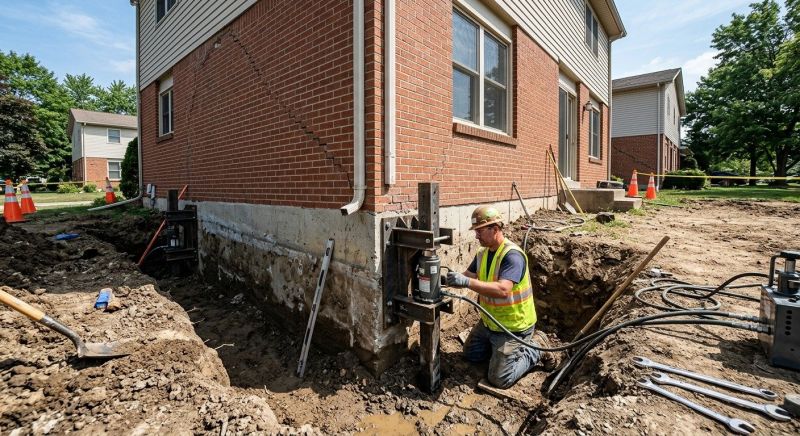 Sinking Foundation Repair in Norcross, GA