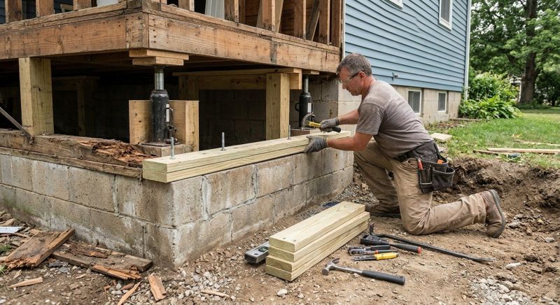 Sinking Foundation Repair in Stockbridge, GA
